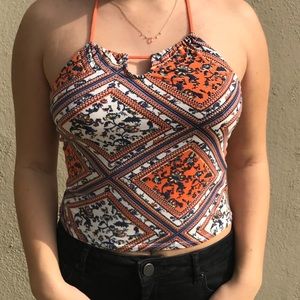 Halter Pattern Tank Top